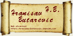 Hranisav Butarević vizit kartica